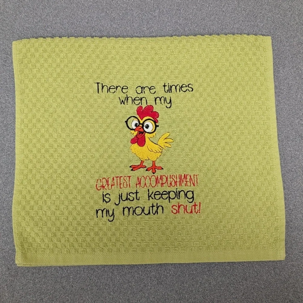 My Greatest Accomplishment Keeping my Mouth Shut, Kitchen Bath Bar Hand Towel